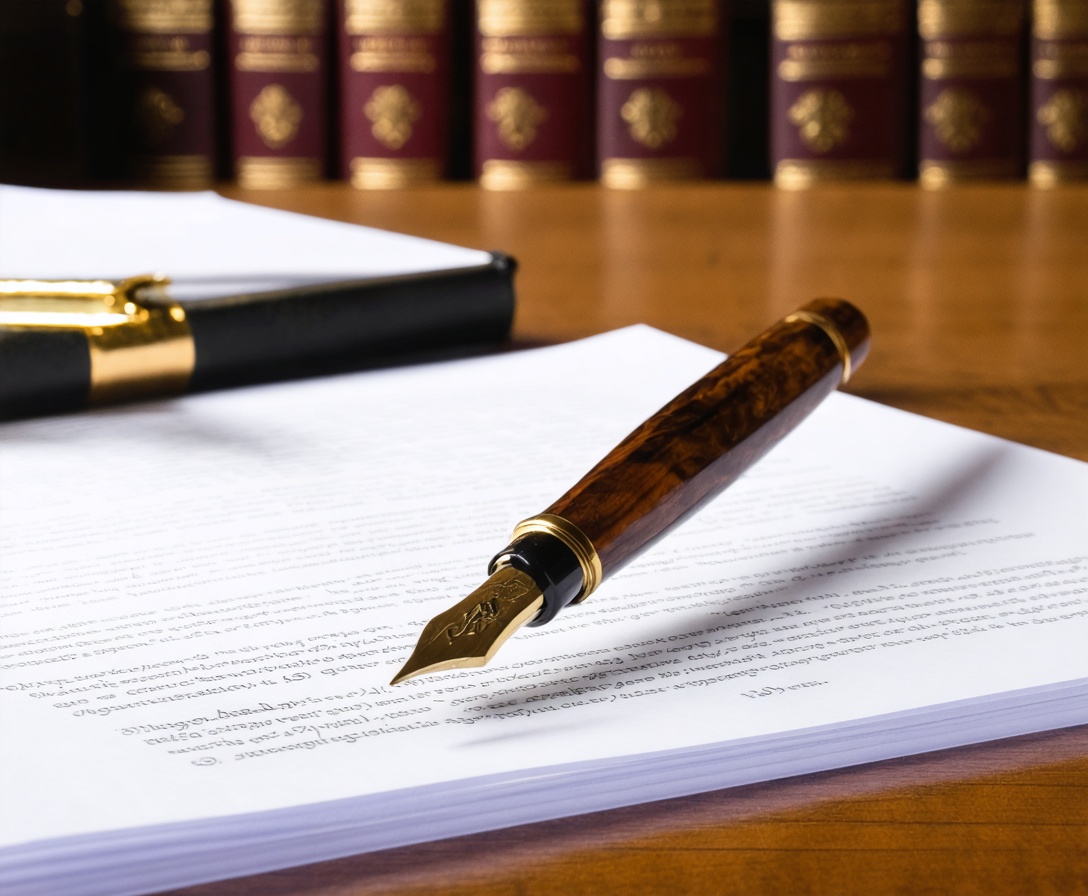 Юридический документ и перьевая ручка